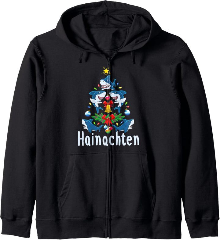 Lustiges Hainachten Weihnachten Hai Fisch Kapuzenjacke
