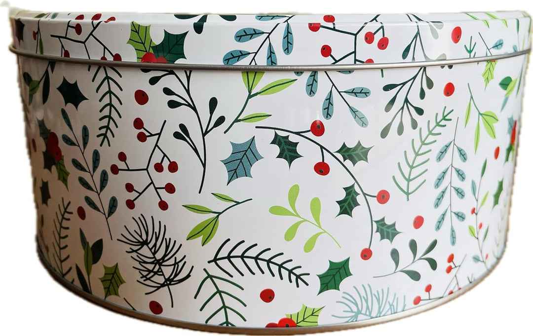 khevga Keksdose Weihnachten Set Plätzchendose aus Blech Set (weiss-bunt), Weiss-bunt