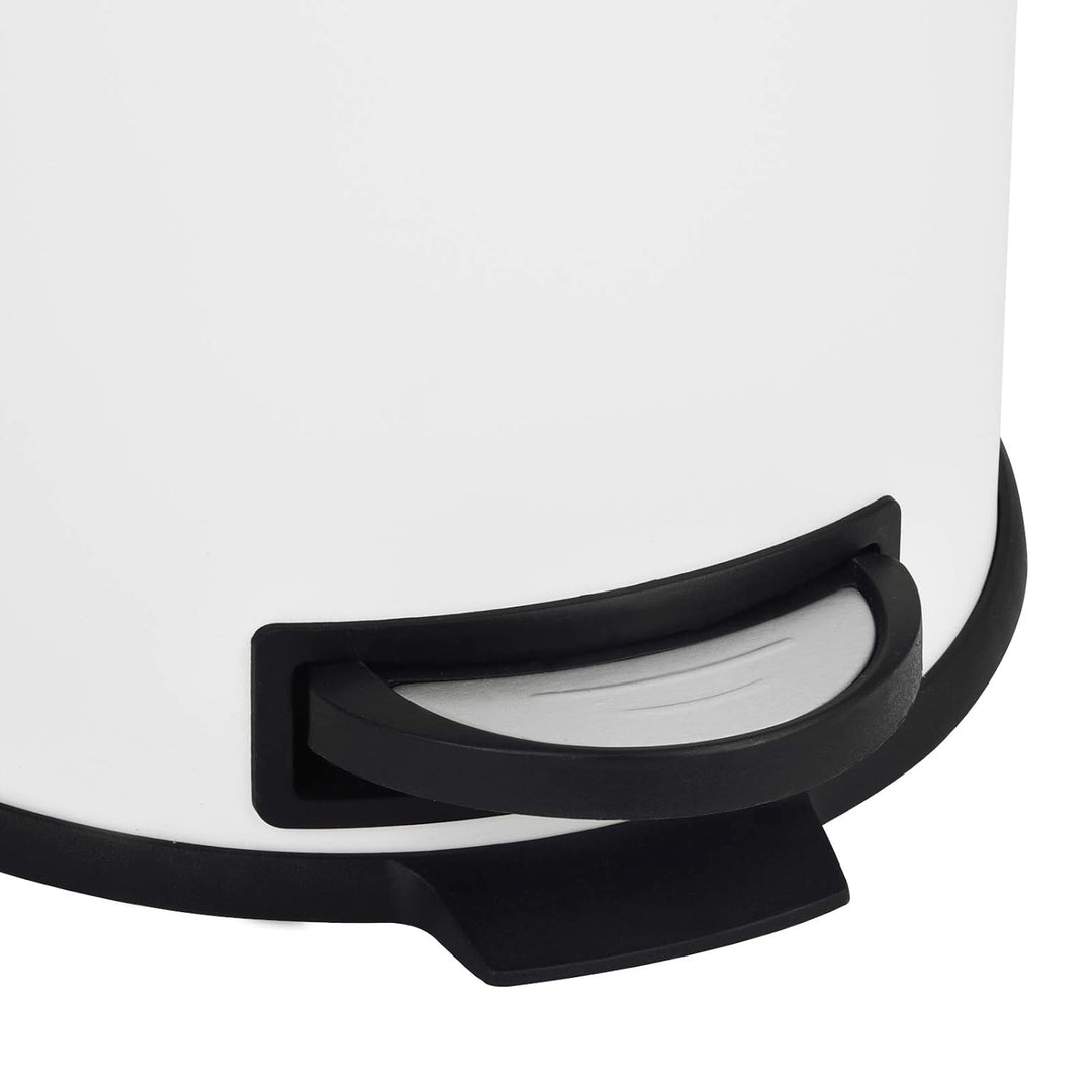 SVITA T30 Mülleimer Weiss Treteimer Abfalleimer 30 Liter inkl. Inneneimer rund, Weiss