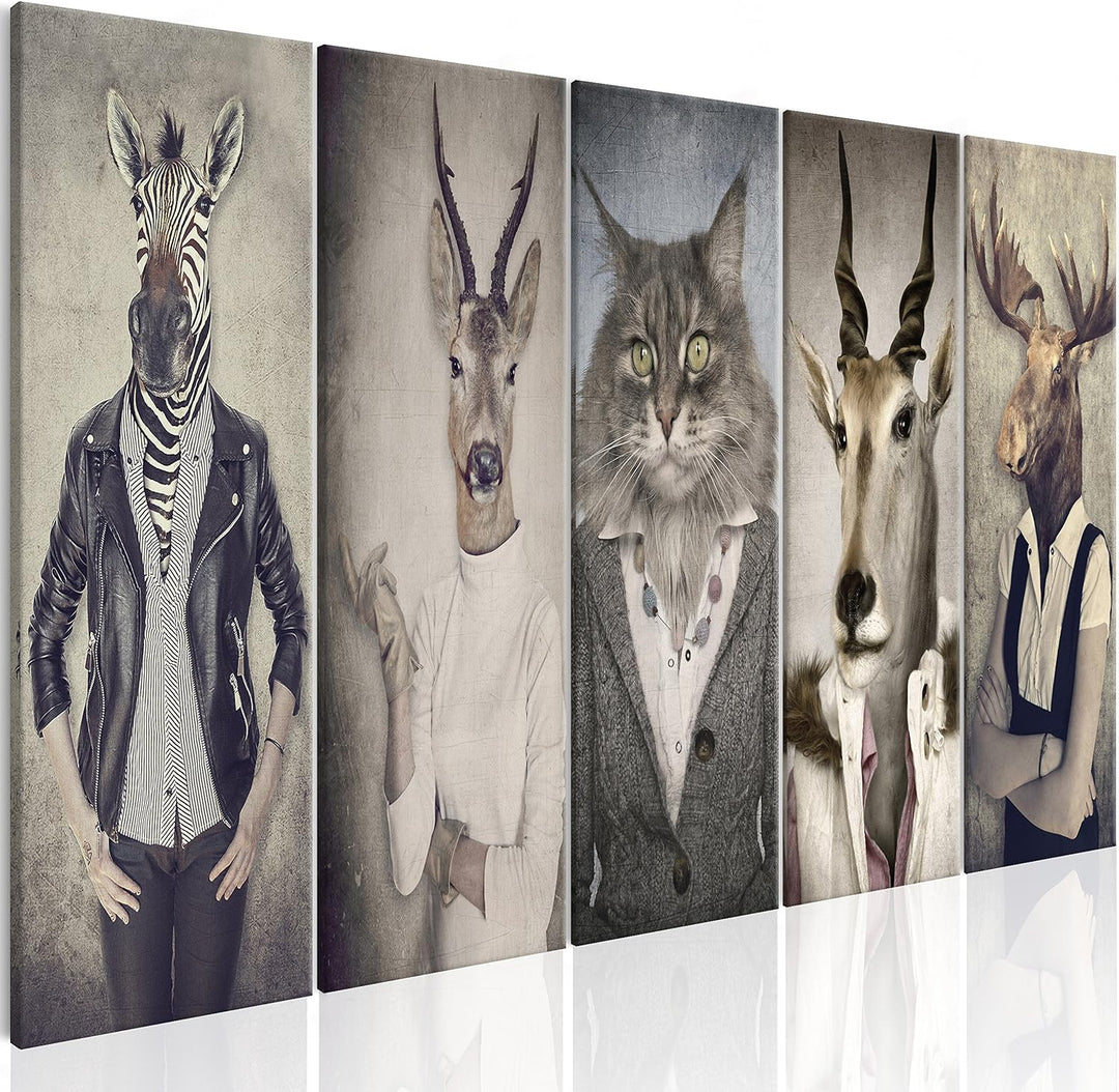 murando - Bilder Arbeitstiere 200x80 cm Vlies Leinwandbild 5 tlg Kunstdruck modern Wandbilder XXL Wa