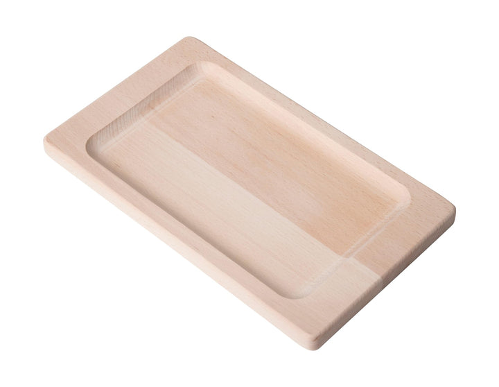 Riess, 2353-046, Servierbrett eckig Profi, Bratpfannen 26×17 cm, aus Buchenholz, braun