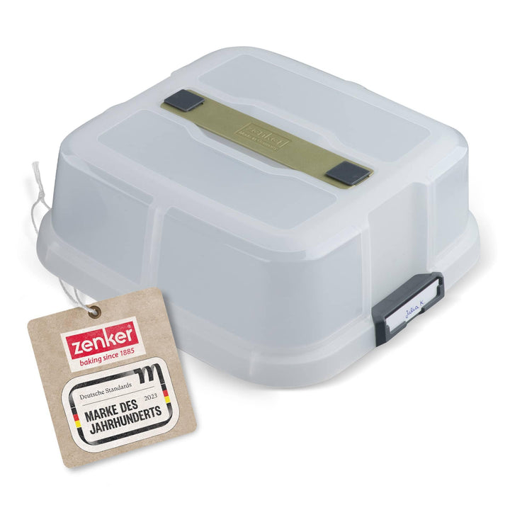 Zenker Bake, Click & Go Quadratische Haube – 30 x 30 x 11,5 cm – Passender Deckel für Kuchenformen z