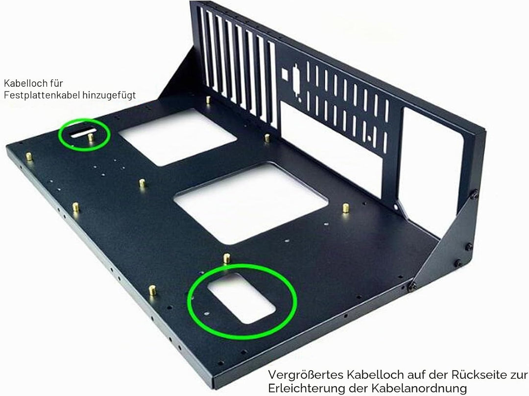 DIY-Gaming-Computergehäuse, Offenes Gehäusegehäuse für ATX/M-ATX/ITX-Motherboards, Weitgehend Wärmea