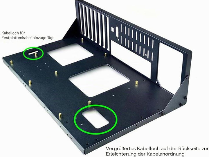 DIY-Gaming-Computergehäuse, Offenes Gehäusegehäuse für ATX/M-ATX/ITX-Motherboards, Weitgehend Wärmea