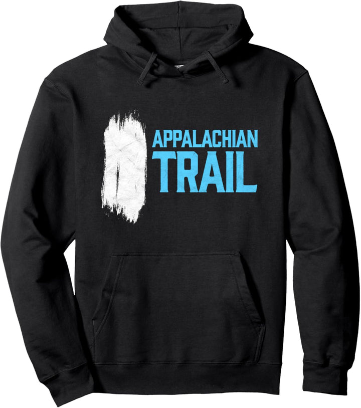 White Blaze Appalachian Trail Minimalist Hiking Graphic Pullover Hoodie