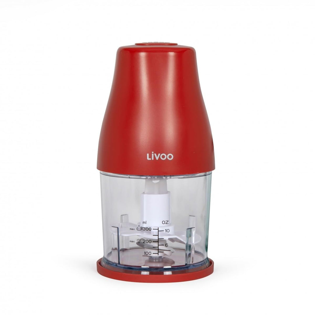 Livoo Zerkleinerer 300 ml DOP244N - 400 W, 1 Geschwindigkeit, Turbo-Funktion, 2-in-1-Basis, Chilenro