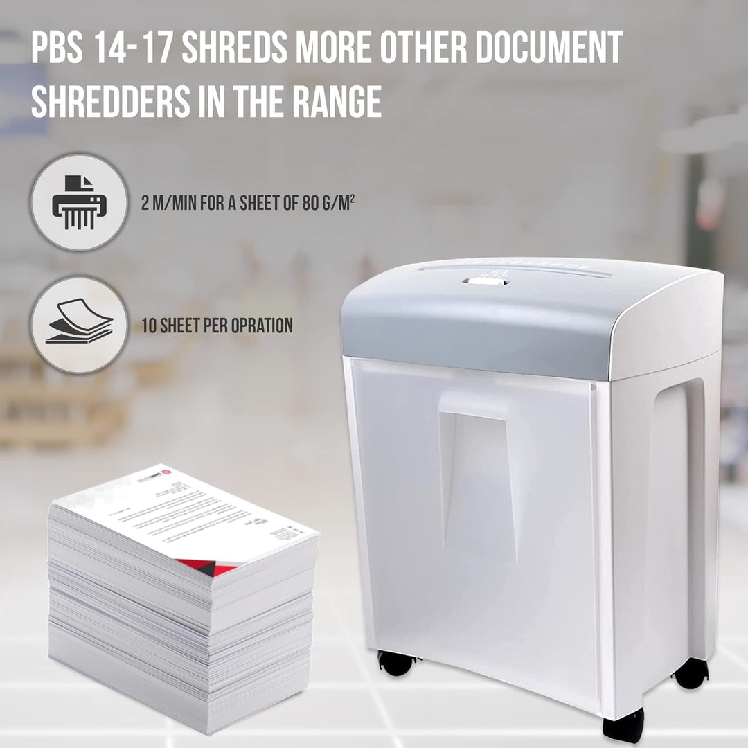 Quigg® Kreuzschnitt Aktenvernichter PBS 14-17 Sicherheitsstufe P-4 Schutzklasse II