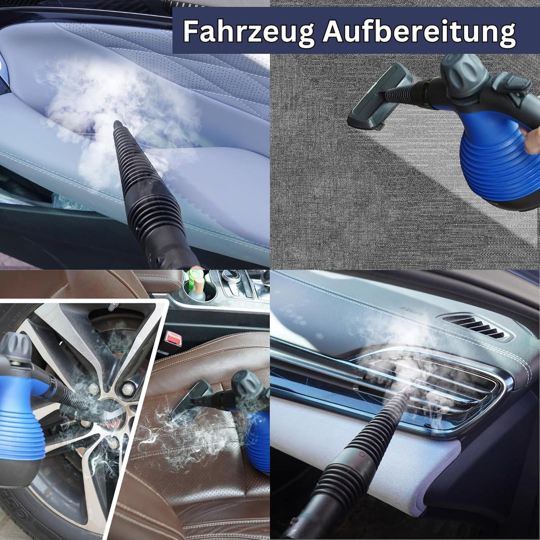 Sommertal Dampfreiniger Handgerät SC350 – Kompakter Hand-Dampfreiniger für alles – Polstermöbel, Fli