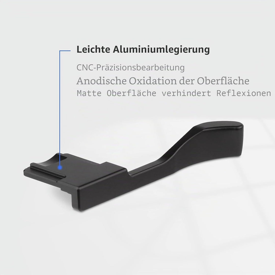 Daumen-Up-Griff aus Metall für Fujifilm X100VI Fujinon X100V Kamera-Zubehör Haoge THB-XVB, schwarzer