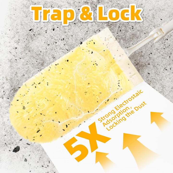 41 Stück Kompatibel mit Swiffer Staubmagnet Nachfüllpack, 360° Staubwedel für Swiffer Duster Nachfül