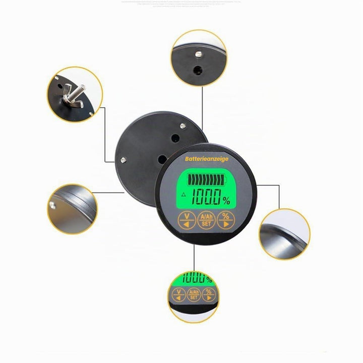 AiLi Batteriemonitor Tester Voltmeter Amperemeter 8-120V 0-350A 999Ah für Auto Auto Motorboot Wohnwa