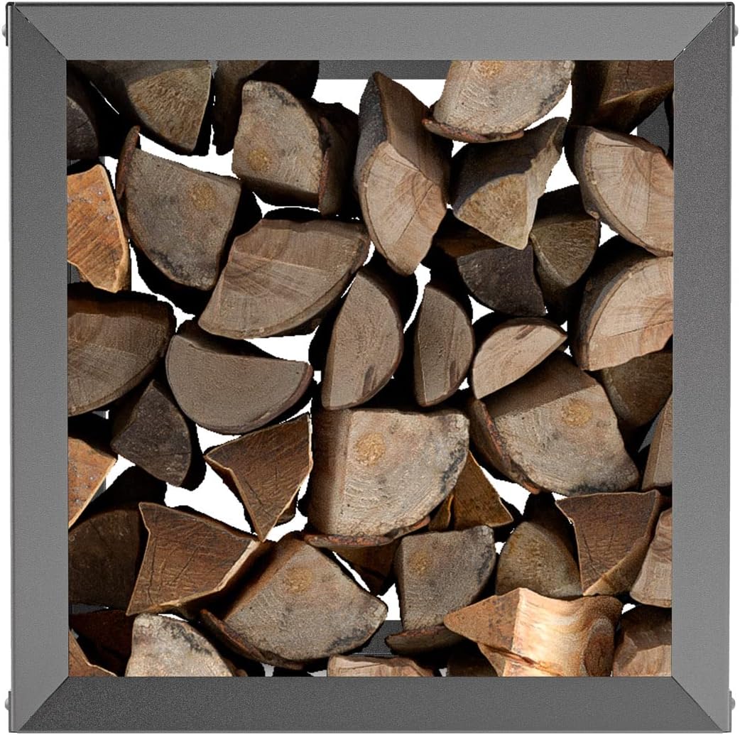 hiyard Holzlager I Wooker square 49 x 49 cm I Kaminholzregal I Brennholzregal I Made in Germany I ma