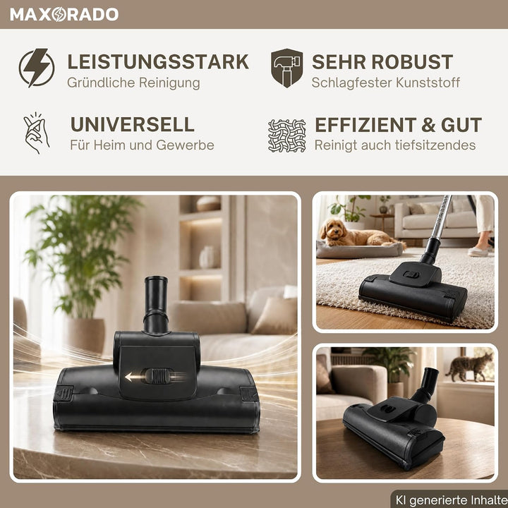 Staubsauger 35mm Turbodüse Tierhaardüse Bodendüse Turbobürste Zubehör | Passend für Kärcher Bosch Pa