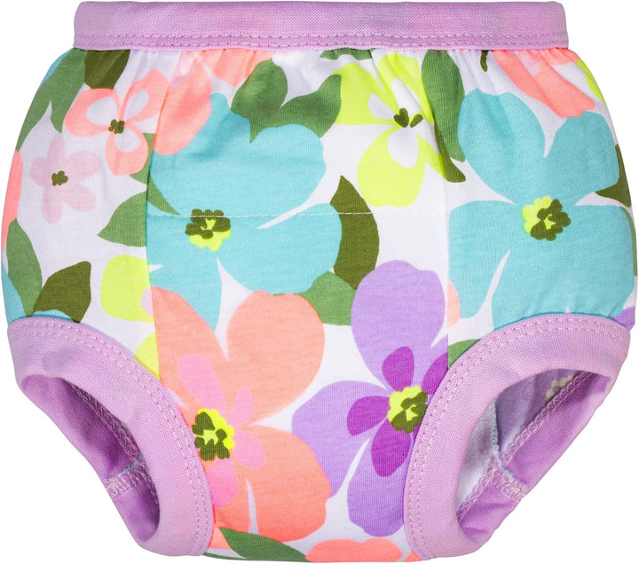 BIG ELEPHANT Baby Mädchen 6er-Pack Töpfchen-Unterwäsche, gepolsterte, saugfähige Blumen-Trainingshos