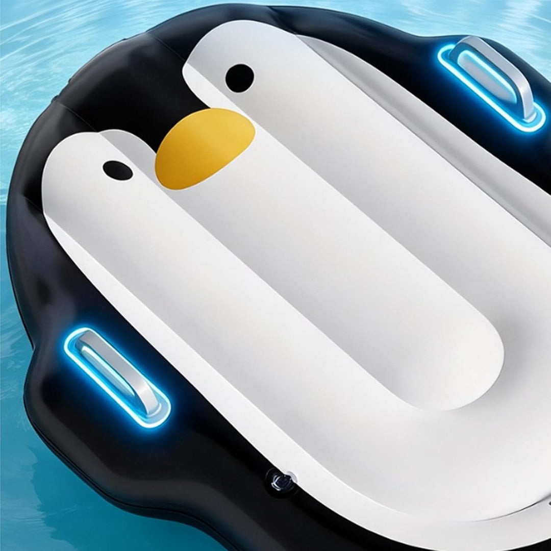 Surfbrett für Kinder, mit Griff und Cartoon-Pinguin, tragbar, aufblasbar, für und Mädchen, , Schwimm