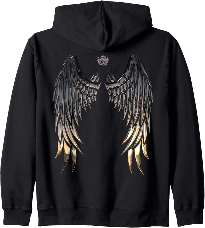 Zurück Engel Dark Wings Kapuzenjacke