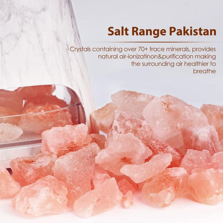 SALKING 2-in-1 Aroma Diffuser & Salt Range Pakistan Leuchte, Flammeneffekt Diffusor für ätherische Ö
