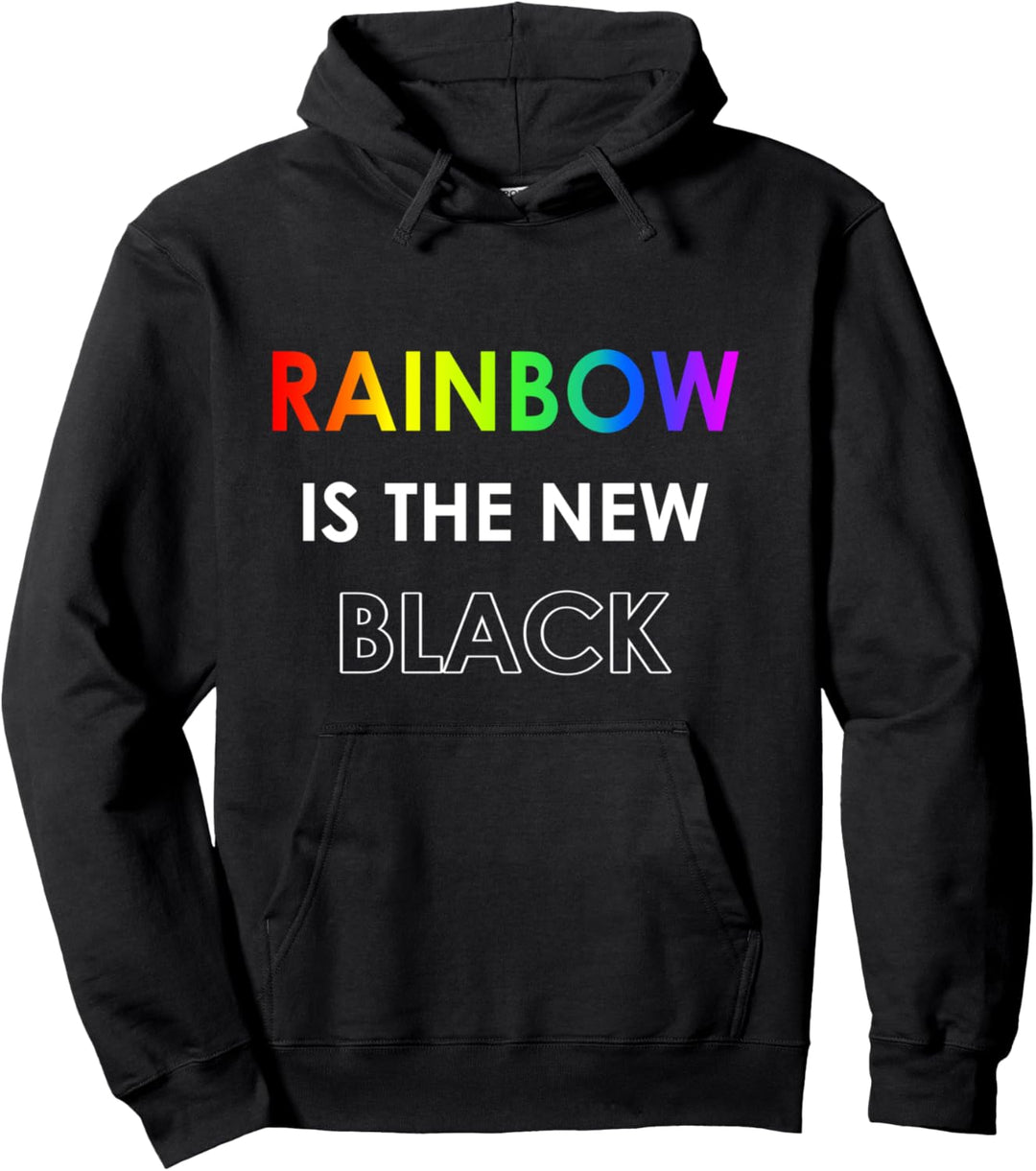 Bisexual Gay Queer Trans LGBTQ Bi Rainbow is the new Black Pullover Hoodie