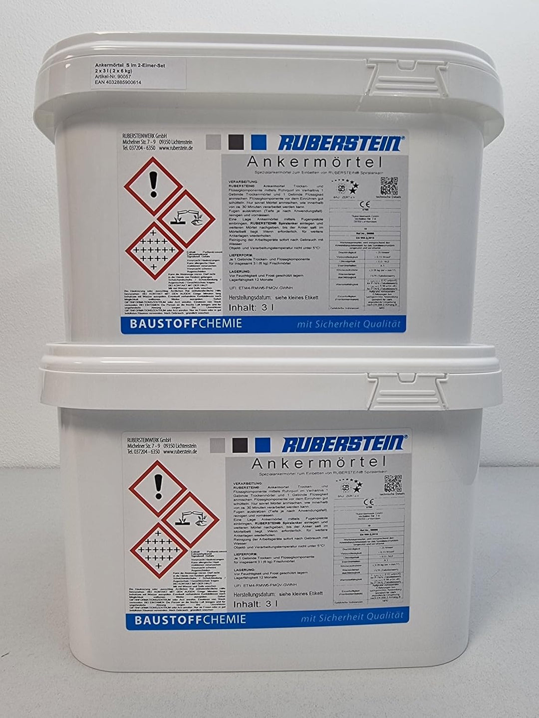 Ankermörtel S, 2-komponentig, 2 Eimer á 6 kg für 10m Spiralanker Verlegung