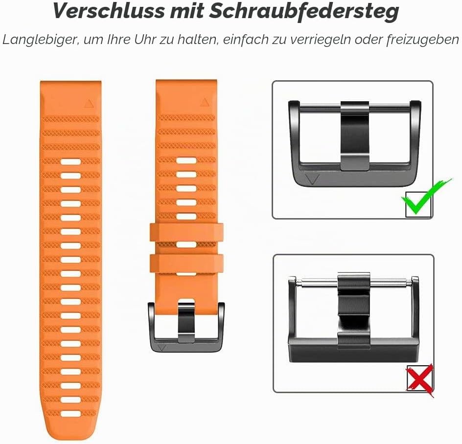 NotoCity Armband für Garmin Fenix 6/6 Pro/7/5/Fenix 5 Plus/Forerunner 935/945/Instinct, 22mm Breite