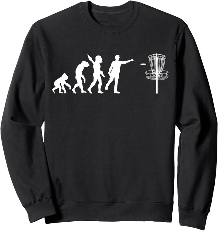 Disc Golf Frisbee Discgolf Evolution Frisbeesport Fun Sport Sweatshirt