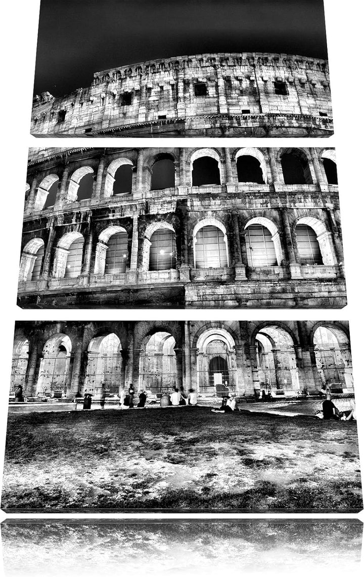 Pixxprint Colosseum in Rom Italien Italy als Leinwandbild/Grösse: 3 Teilig (120x80) cm/Wandbild/Kuns