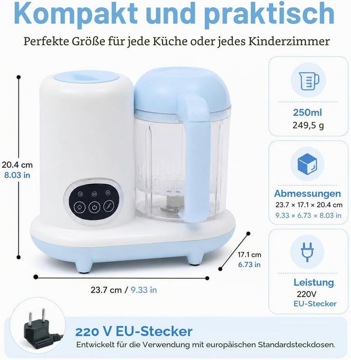 Baby Food Maker Automatischer Mixer, multifunktional, 10.000 U/min, Timer, 250 ml, Küchenmaschine, M