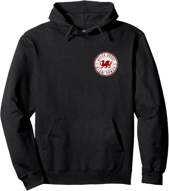 Distressed Welsh Rugby Top - Wales Rugby Football Gift Pullover Hoodie