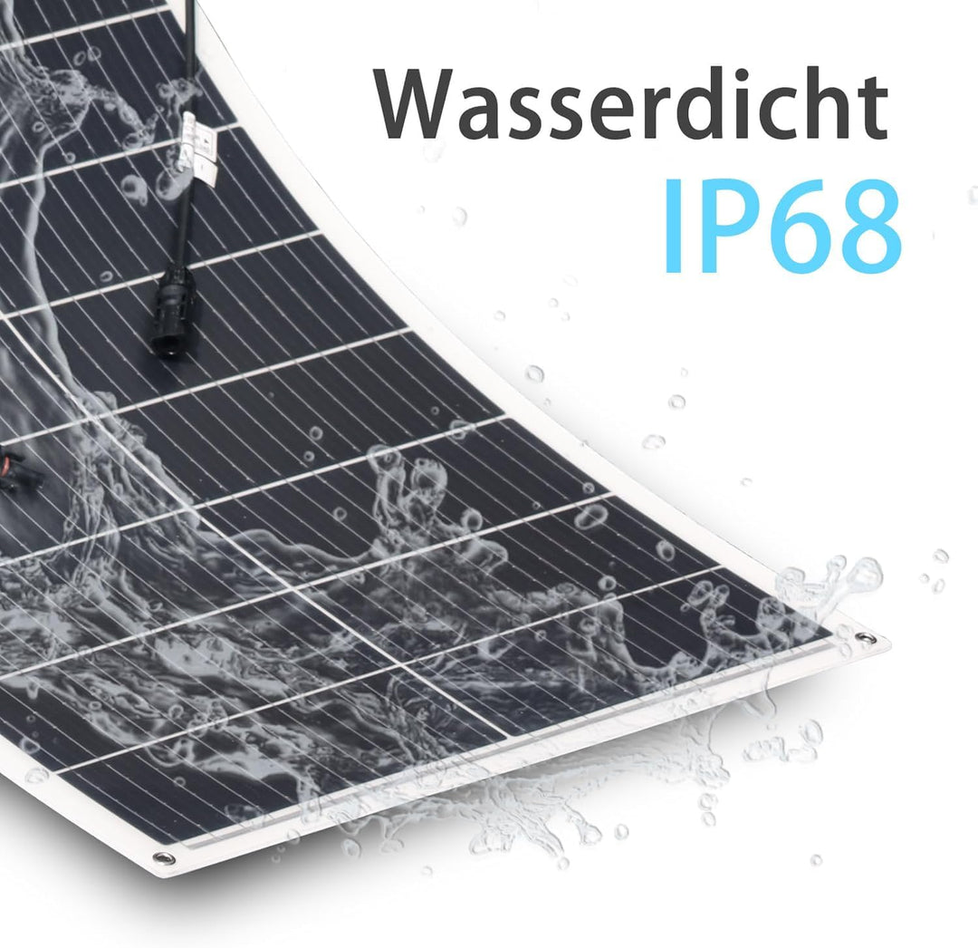 300W Solarpanel Flexibel 12V Monokristallines 3X100W Flexibles Solarmodul für 12V Batterien Photovol