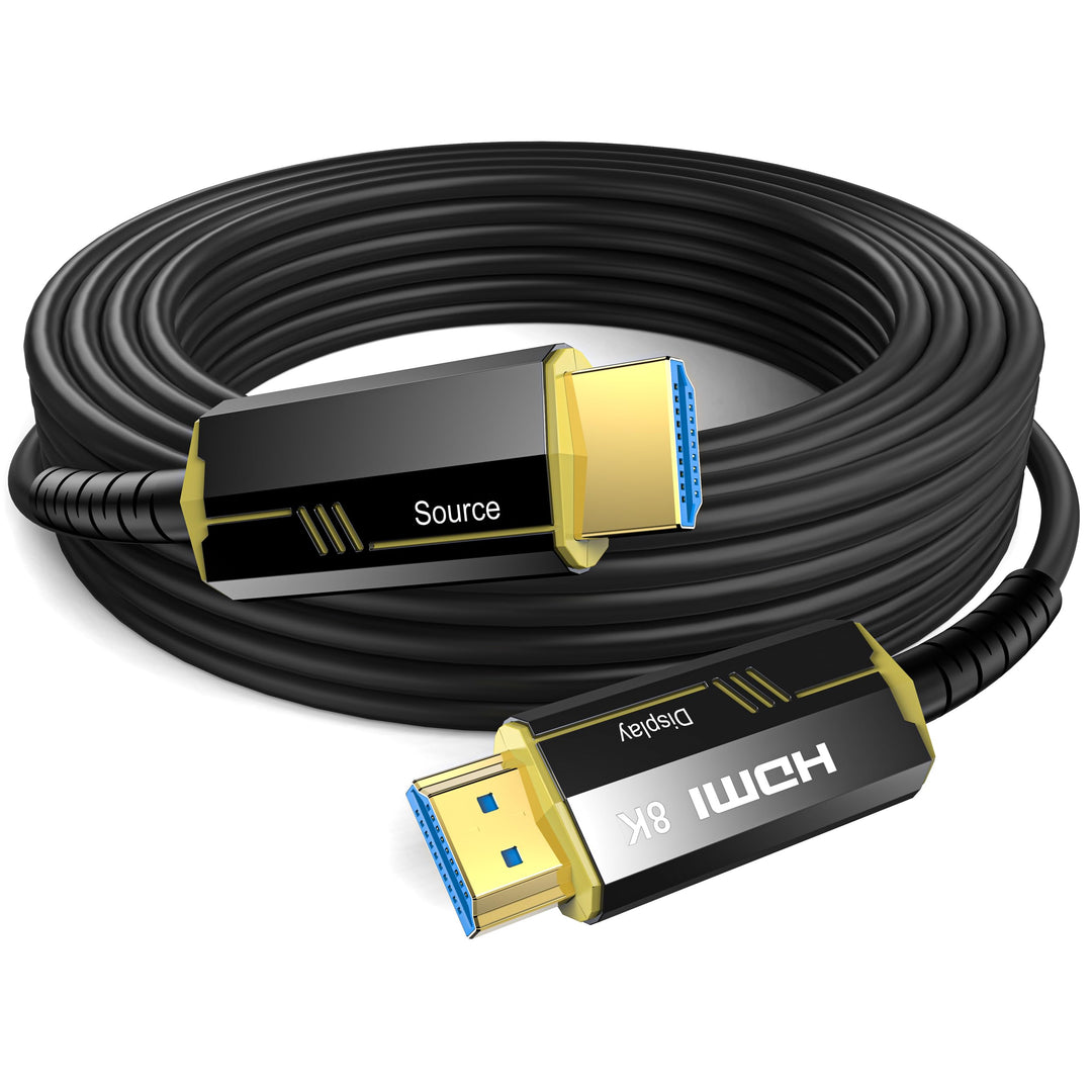 DGHUMEN 8K HDMI Glasfaserkabel 15meter, 8K@60Hz 4k@120/144Hz HDMI 2.1 Kabel, Ultra High Speed 48Gbps
