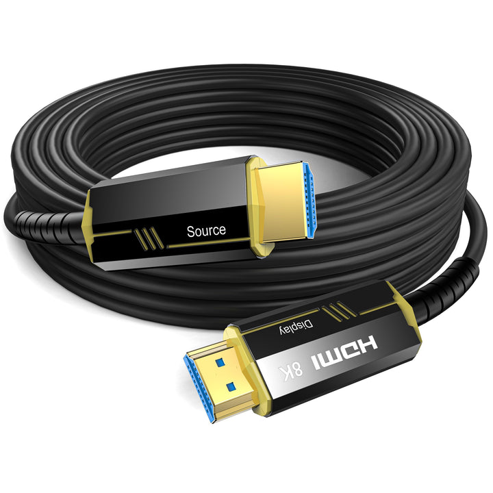 DGHUMEN 8K HDMI Glasfaserkabel 15meter, 8K@60Hz 4k@120/144Hz HDMI 2.1 Kabel, Ultra High Speed 48Gbps
