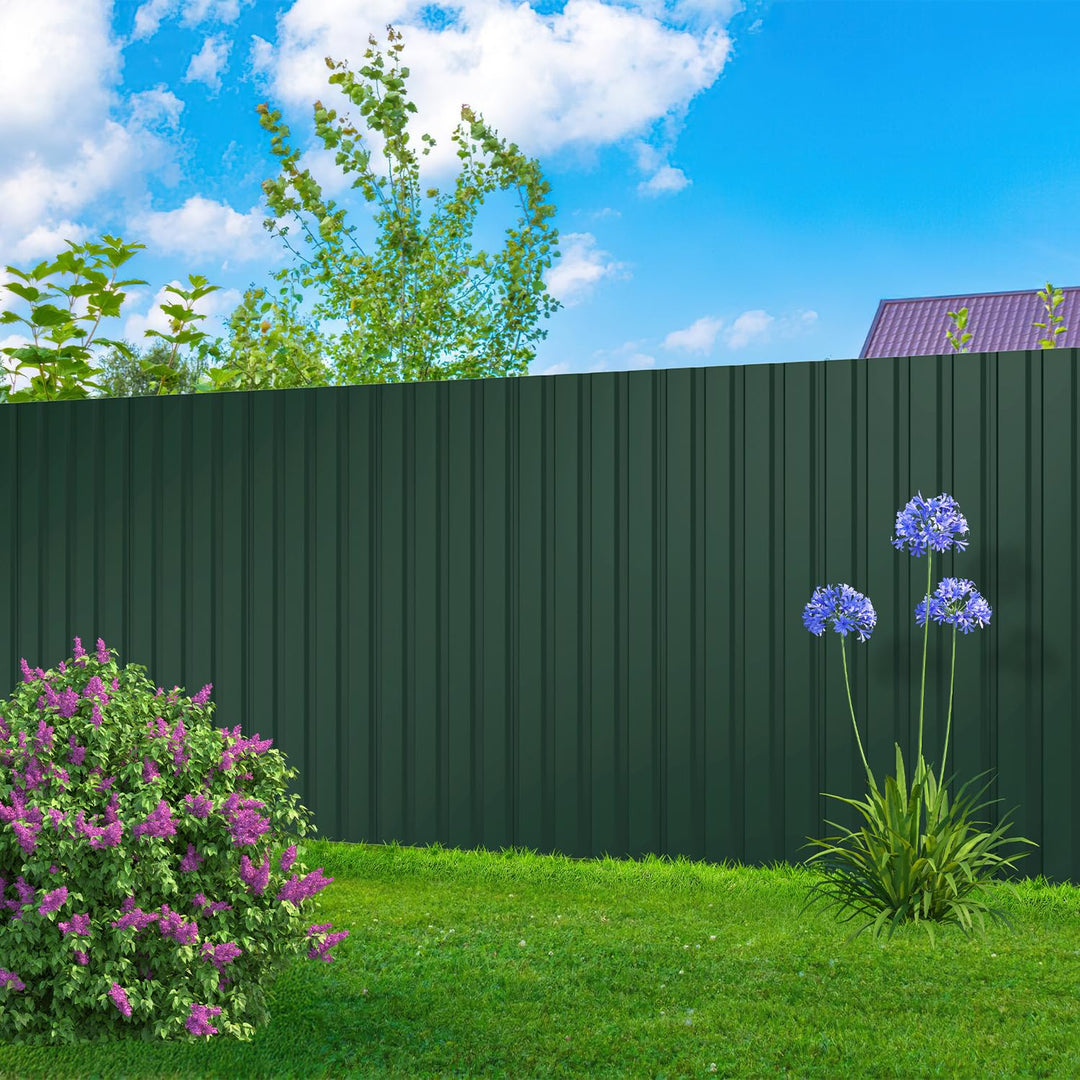 Profilblech Dachplatten 12 Stück 115×45 cm Trapezblech Set Grün Stahl Dachblech 0,25 mm für Gartenha
