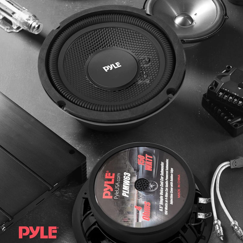 Pyle 1 PLMW63 Subwoofer, 16,5 cm, 165 mm, 6,5 Zoll Durchmesser, 75 Watt RMS, 150 Watt max., einzelne