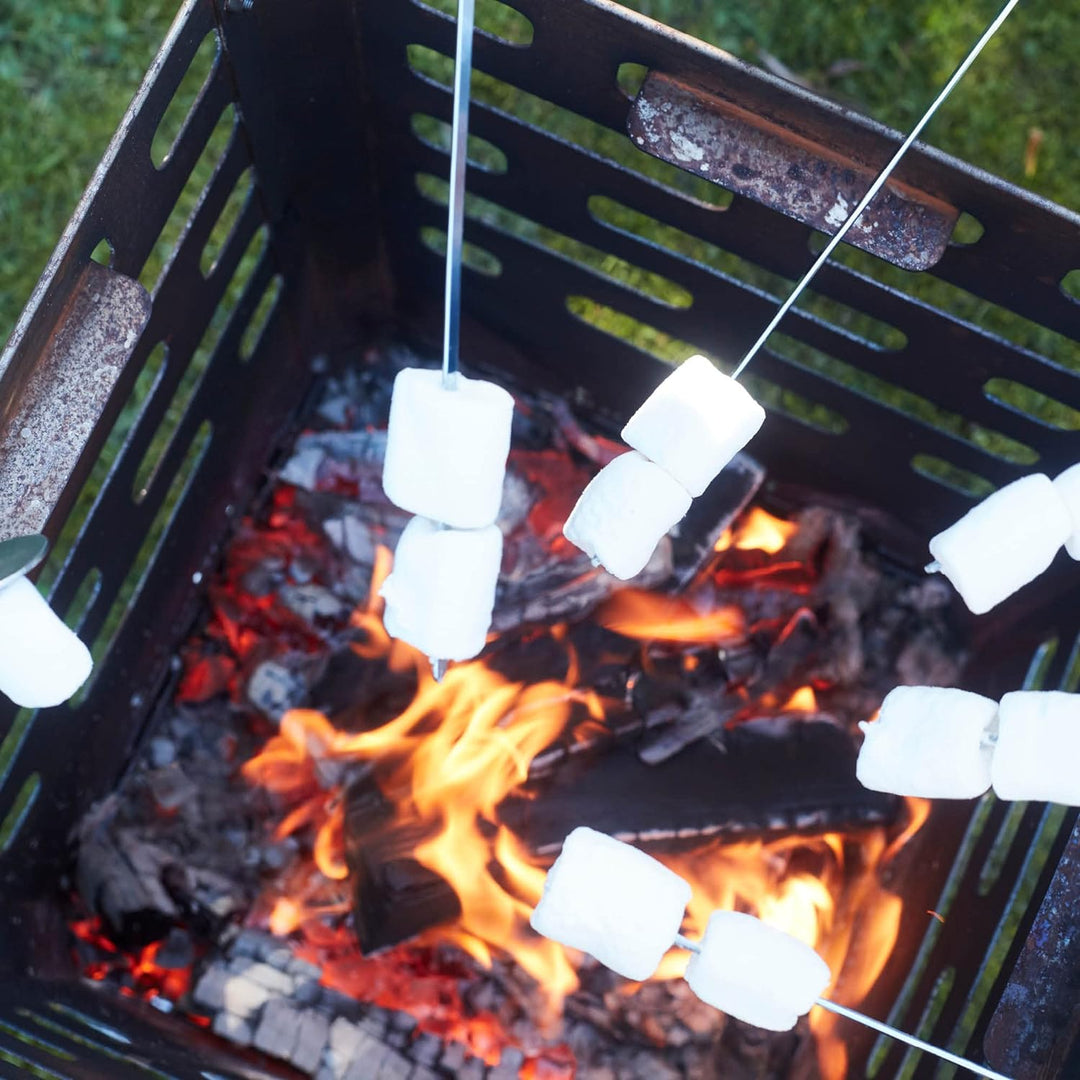 Barbecook Jill feuerschale, eckig, gartendeko rostoptik, Cortenstahl, 38 x 38 x 55 cm