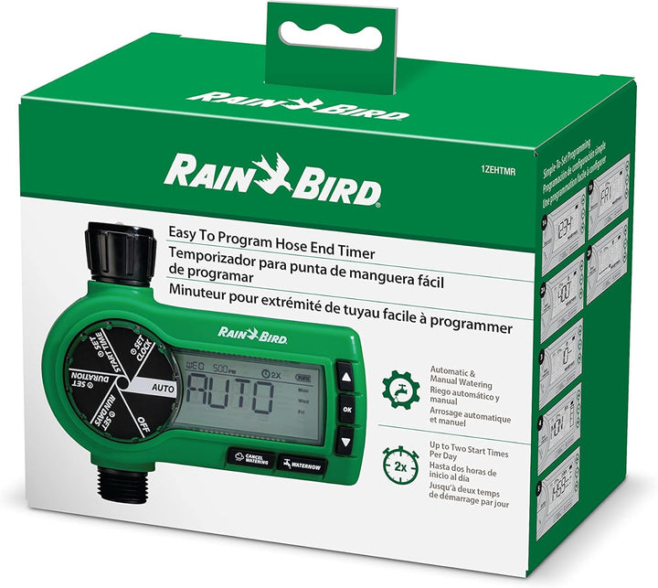 Rain Bird Professional Grade 1zehtmr Electronic Digital Schlauch End Timer/Controller, One Zone/Stat