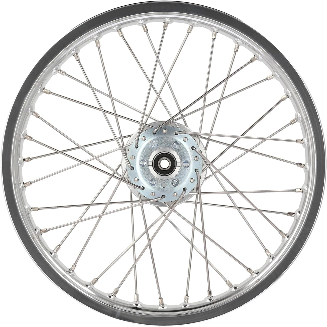 Speichenrad 1,6 x 16" für ZT Telegabel, Nabe farblos eloxiert, Alufelge pol