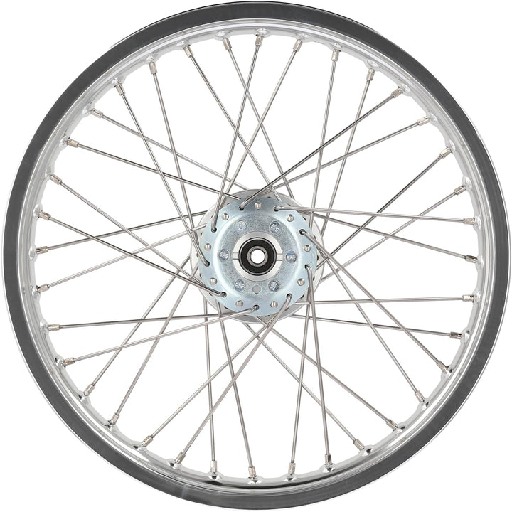 Speichenrad 1,6 x 16" für ZT Telegabel, Nabe farblos eloxiert, Alufelge pol