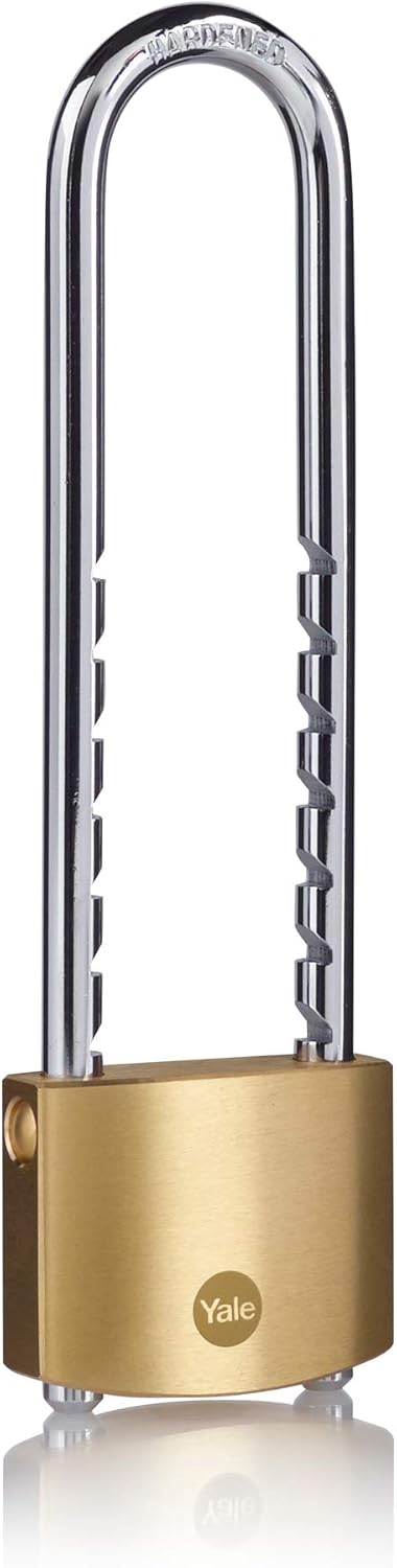 Yale - Y110B/50/155/1/B Standardsicherheit 50 mm Messing Vorhängeschloss, Einstellbarer & abnehmbare