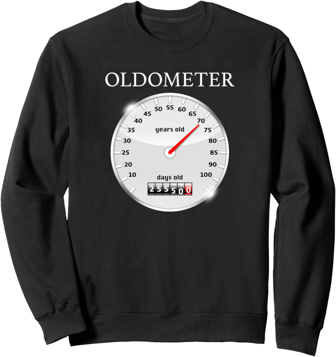 Oldometer 70 Years Old Funny 70th Birthday Sweatshirt