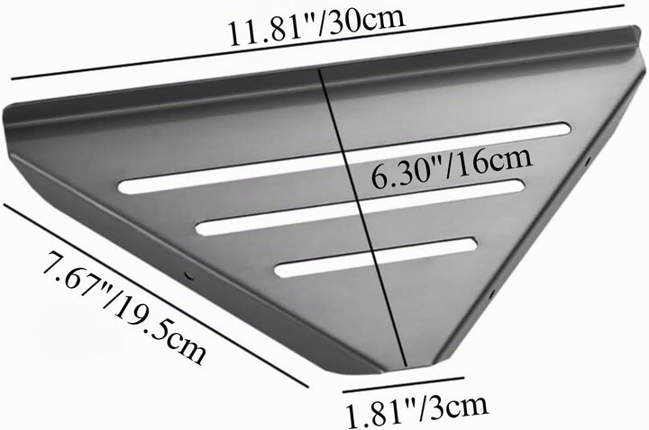 Biutimarden 30CM Schwarz Duschregal Ohne Bohren Eckablage Badregal Selbstklebende SUS304 Edelstahl D