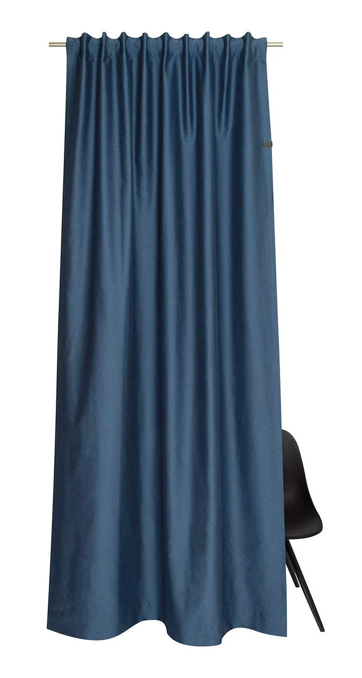 Schöner Wohnen Kollektion Gardine Soft 130x250 - Vorhang Blickdicht blau Baumwollmix - Vorhänge Wohn