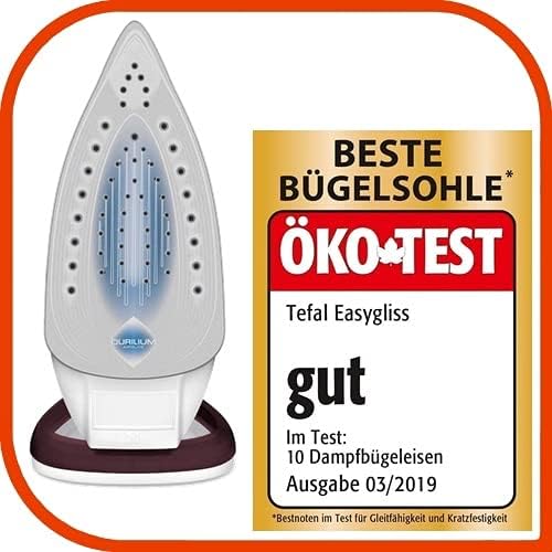 Tefal Easygliss Plus Bügeleisen Dampfbügeleisen mit starken 190g Dampfstoss, Testsieger 2019 - beste