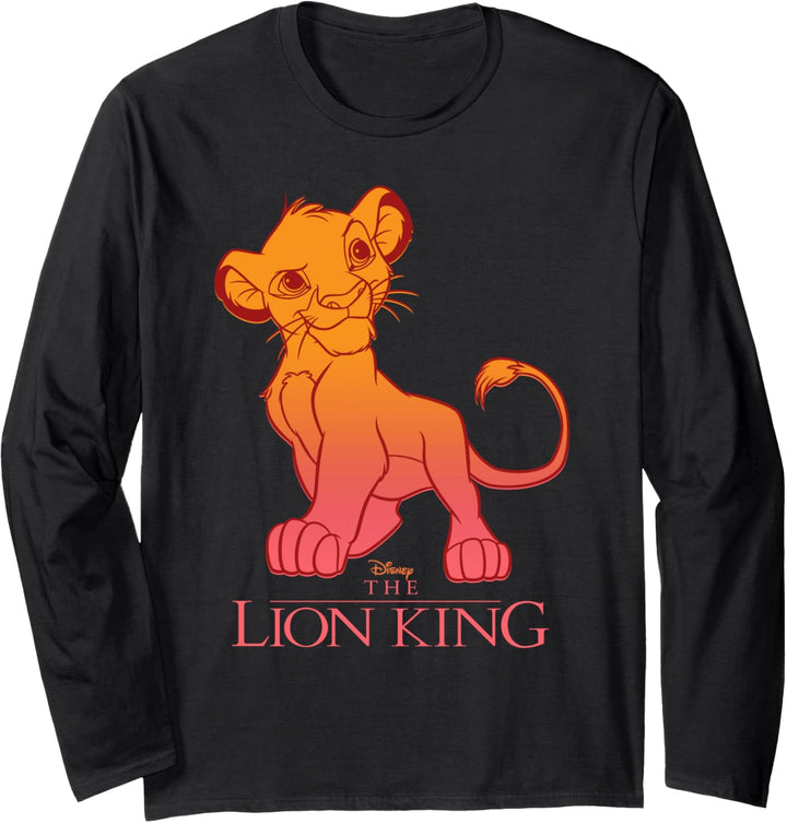 Disney Lion King Young Simba Sunset Gradient Langarmshirt