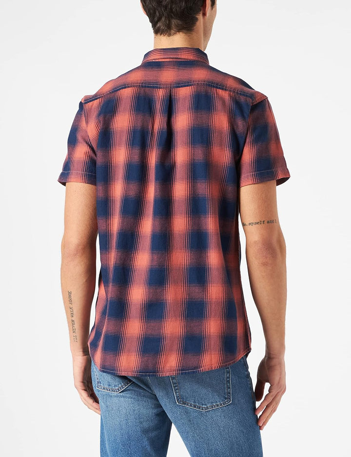 Wrangler Herren 1 Pkt Shirt Hemd M Sundrenched Blu, M Sundrenched Blu