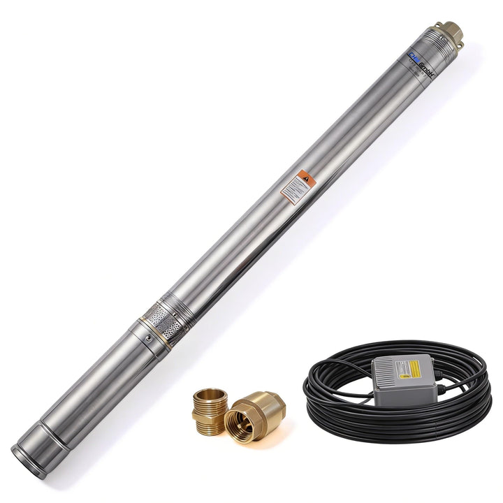 Brunnenpumpe 2,5 Zoll 250 Watt 4,3 Bar 2700 L/h Pumpe Zisterne, Tauchpumpe bis 3% sandverträglich