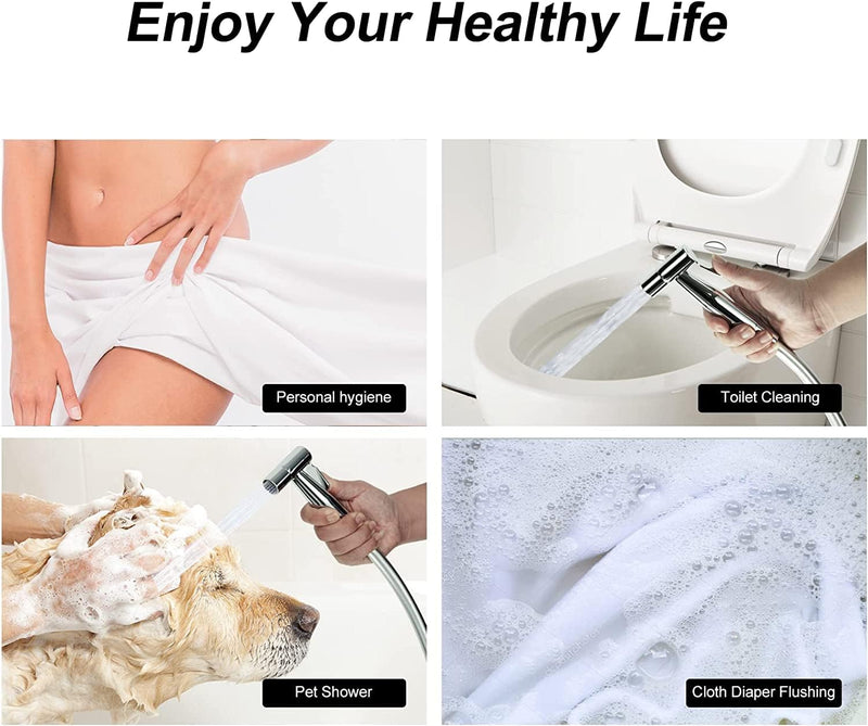 Bidet Handbrause Kalt und warm Toilette Bad Bidet für Bidet Armaturen WC mit G1/2" Ventil Toilette A
