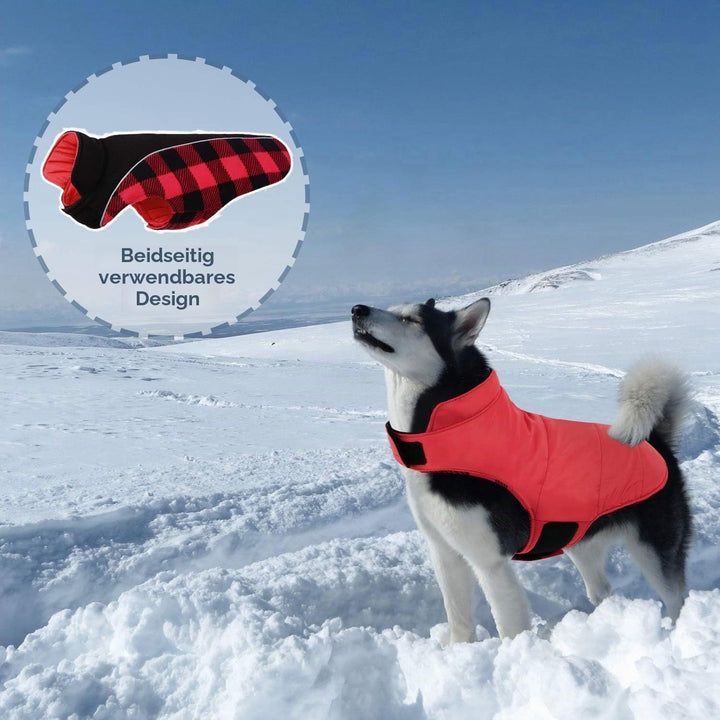 Warme Hundemantel Winter, Hundemantel mit Bauchschutz, Wintermantel für Hunde mit Reflektierend, Wen