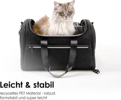 LucyBalu® Designer Katzentransporttasche | Tragetasche für Katzen mit Fenster | Katzentasche zum Kat
