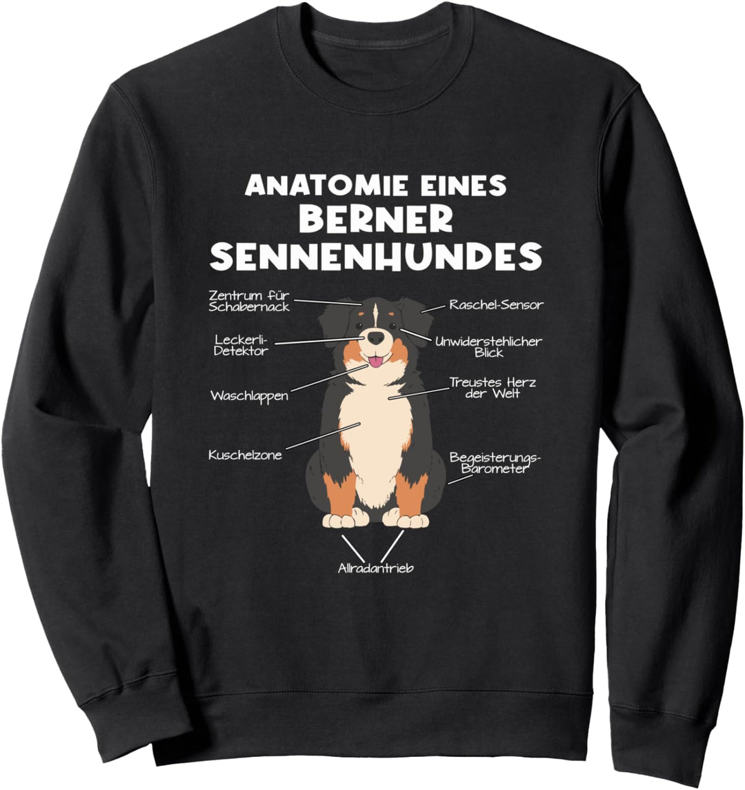 Bernese Hunde Mama Anatomie Eines Berner Sennenhundes Sweatshirt