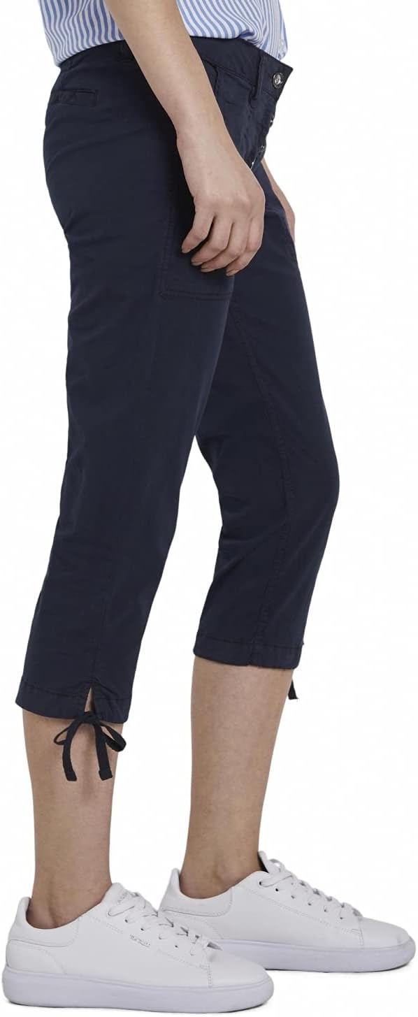 TOM TAILOR Damen Geknöpfte Tapered Relaxed Hose 34 10668 - Sky Captain Blue, 34 10668 - Sky Captain